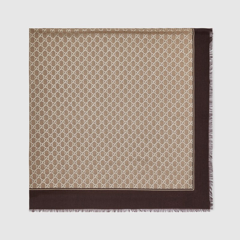 Gucci Laminated GG Wool Shawl | Thumbnail 2 Gucci Laminated GG Wool Shawl | Thumbnail 2
