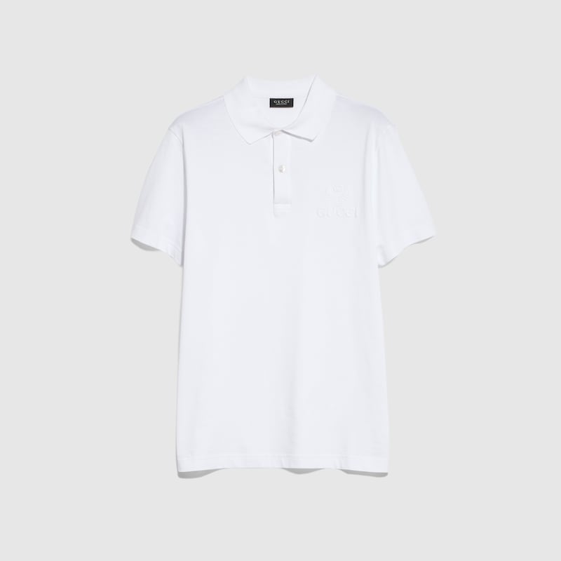 Cotton Jersey Polo Shirt With Embroidery Cotton Jersey Polo Shirt With Embroidery