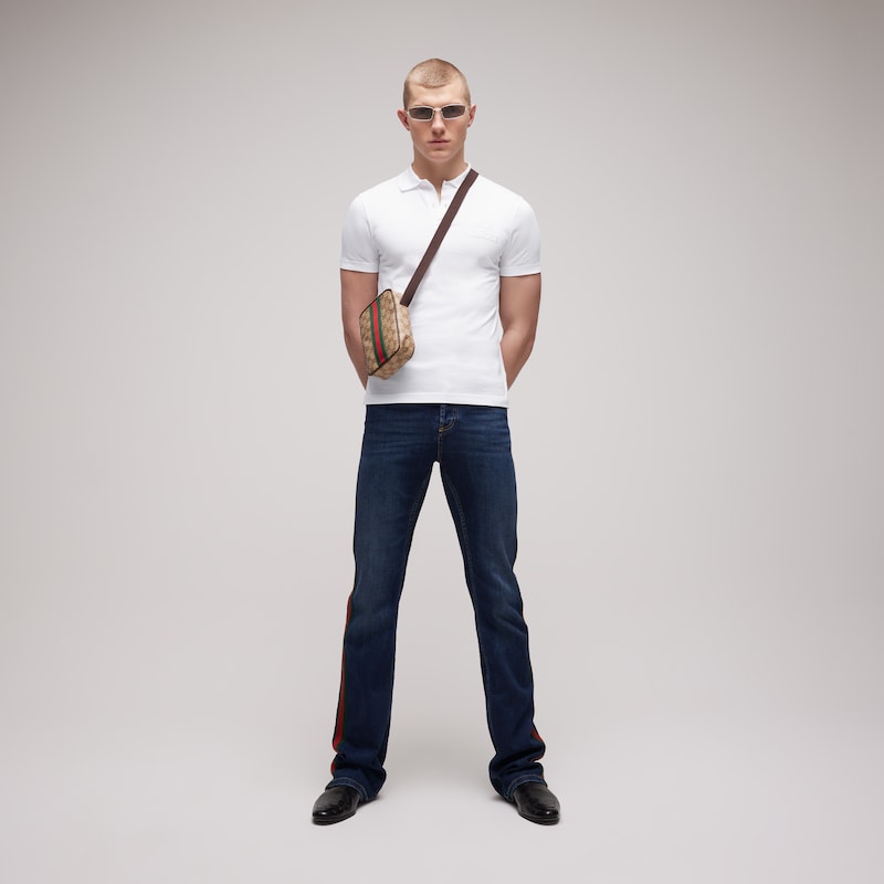 Gucci Cotton Jersey Polo Shirt With Embroidery | Thumbnail 2 Gucci Cotton Jersey Polo Shirt With Embroidery | Thumbnail 2