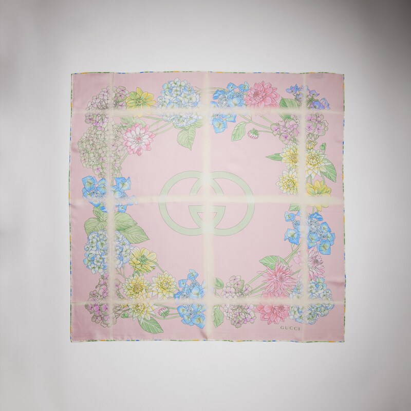 Gucci Printed Silk Twill Carré | Thumbnail 3 Gucci Printed Silk Twill Carré | Thumbnail 3