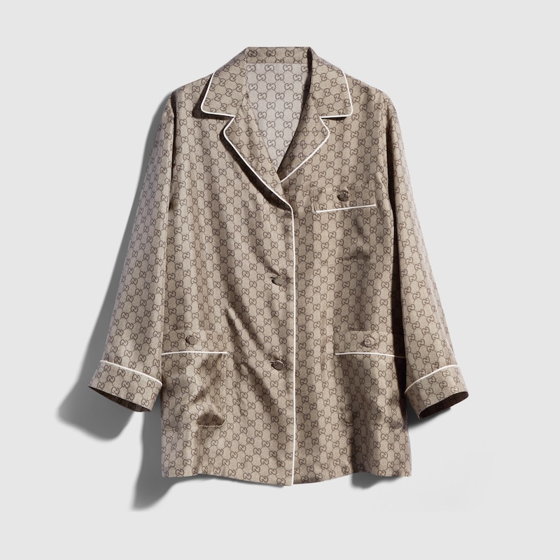 Printed Silk Twill Shirt Printed Silk Twill Shirt