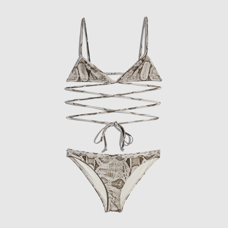 Printed Stretch Jersey Bikini