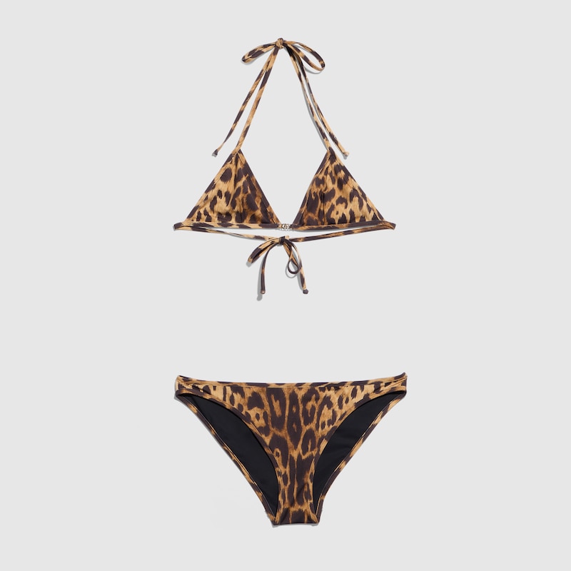 Printed Stretch Jersey Bikini