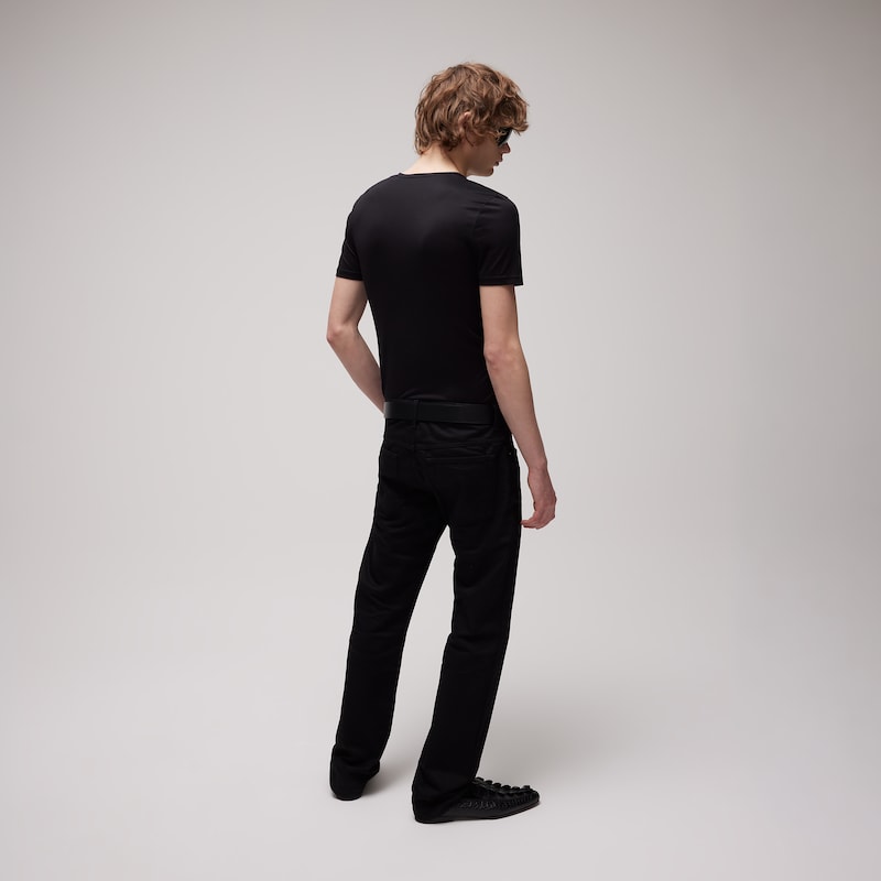 Gucci Cotton Denim Pants With Embroidery | Thumbnail 3