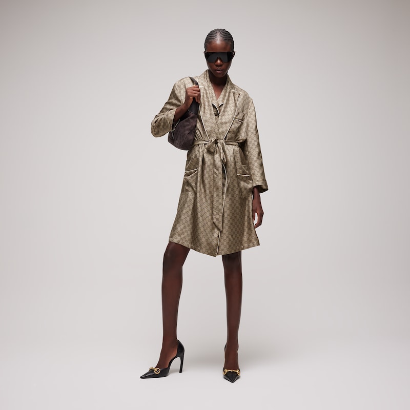 Gucci Printed Silk Twill Shirt | Thumbnail 2 Gucci Printed Silk Twill Shirt | Thumbnail 2