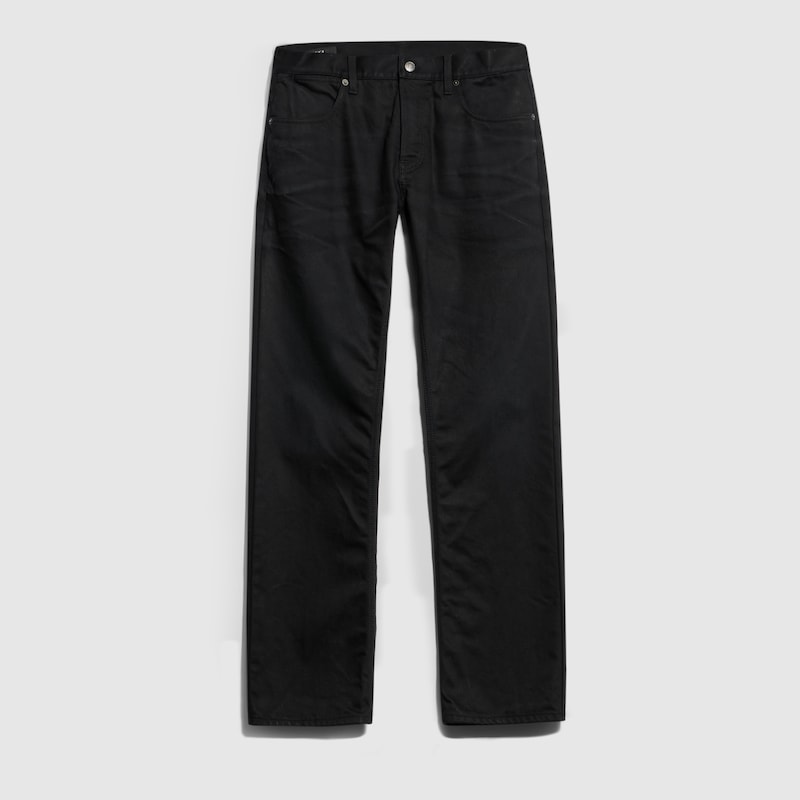 Gucci Cotton Denim Pants With Embroidery