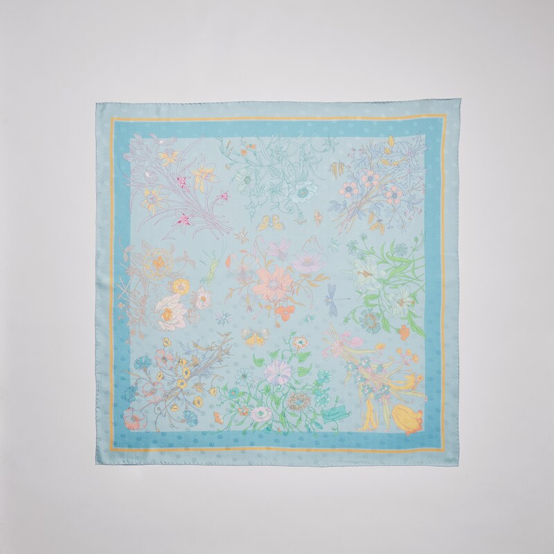 Gucci Printed Silk Twill Carré | Thumbnail 3 Gucci Printed Silk Twill Carré | Thumbnail 3