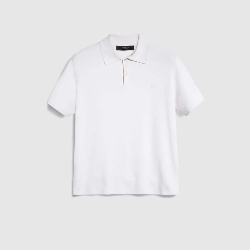 Gucci Silk Cotton Polo Shirt With Embroidery