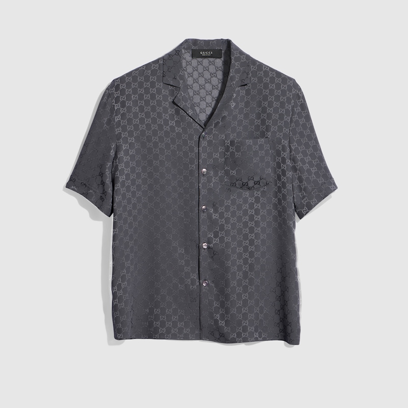 GG Silk Jacquard Bowling Shirt GG Silk Jacquard Bowling Shirt