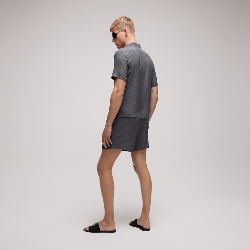Gucci GG Silk Jacquard Bowling Shirt | Thumbnail 3 Gucci GG Silk Jacquard Bowling Shirt | Thumbnail 3