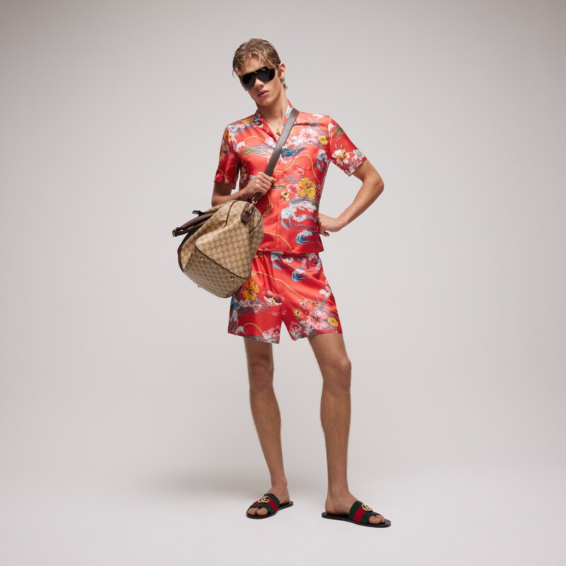 Gucci Printed Silk Twill Bowling Shirt | Thumbnail 2 Gucci Printed Silk Twill Bowling Shirt | Thumbnail 2