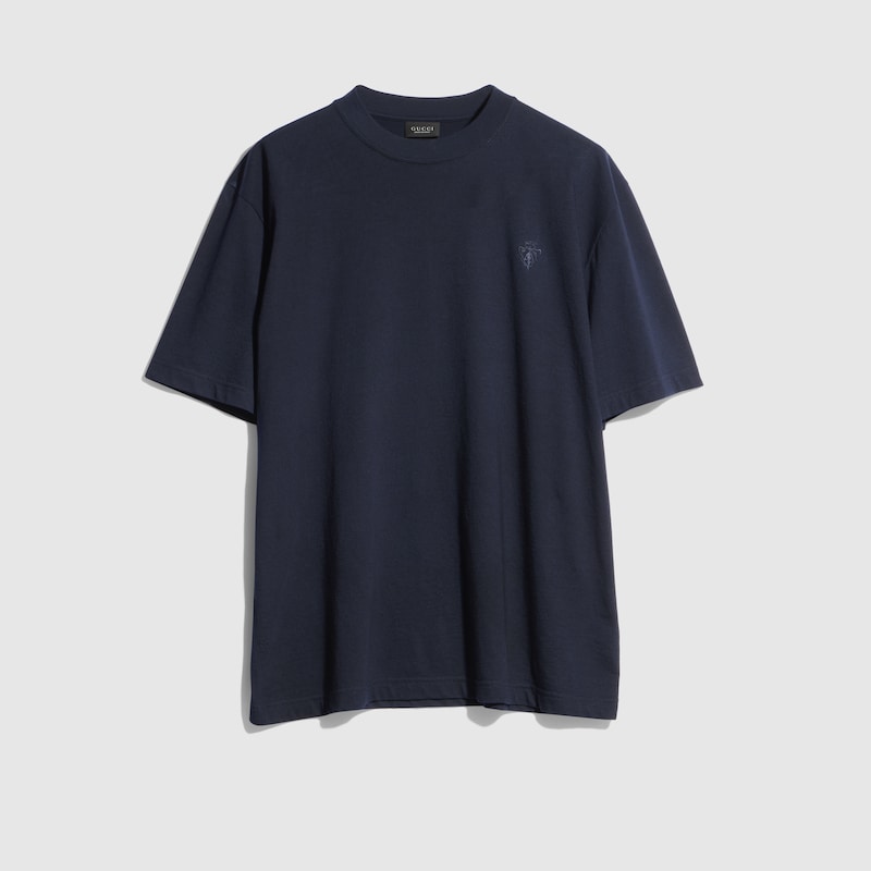Gucci Cotton Silk Jersey T-shirt With Embroidery