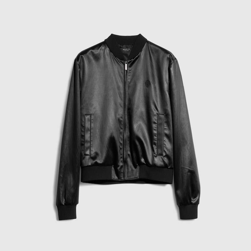 Gucci Cotton Acetate Satin Zip Jacket