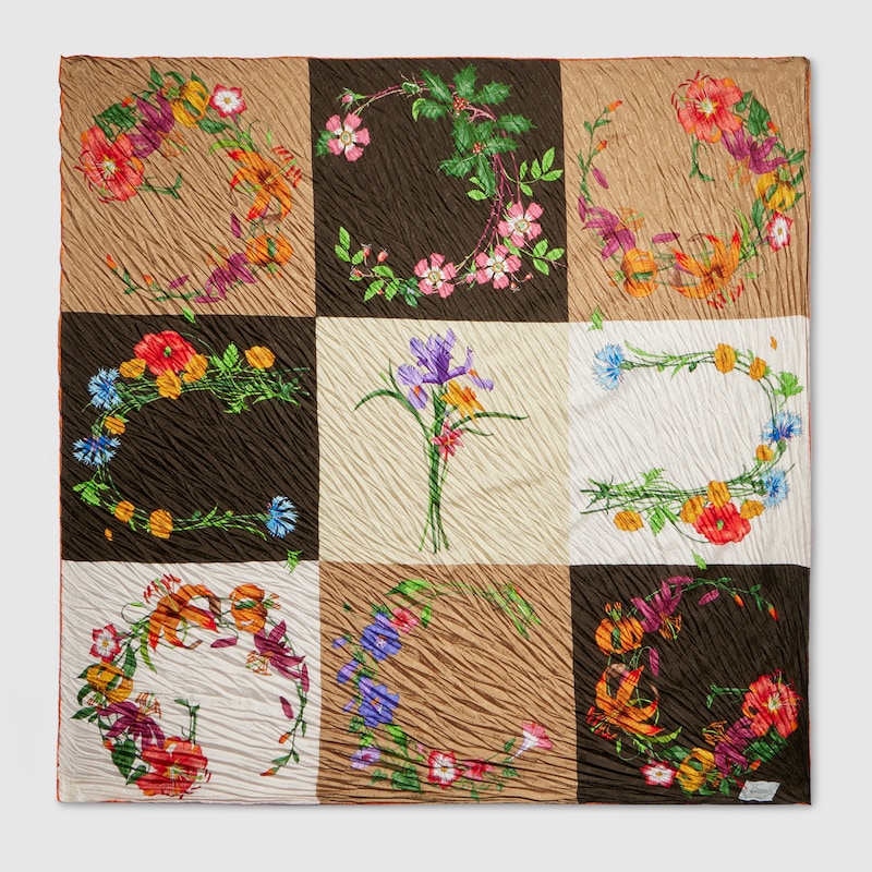 Gucci Printed Silk Shawl