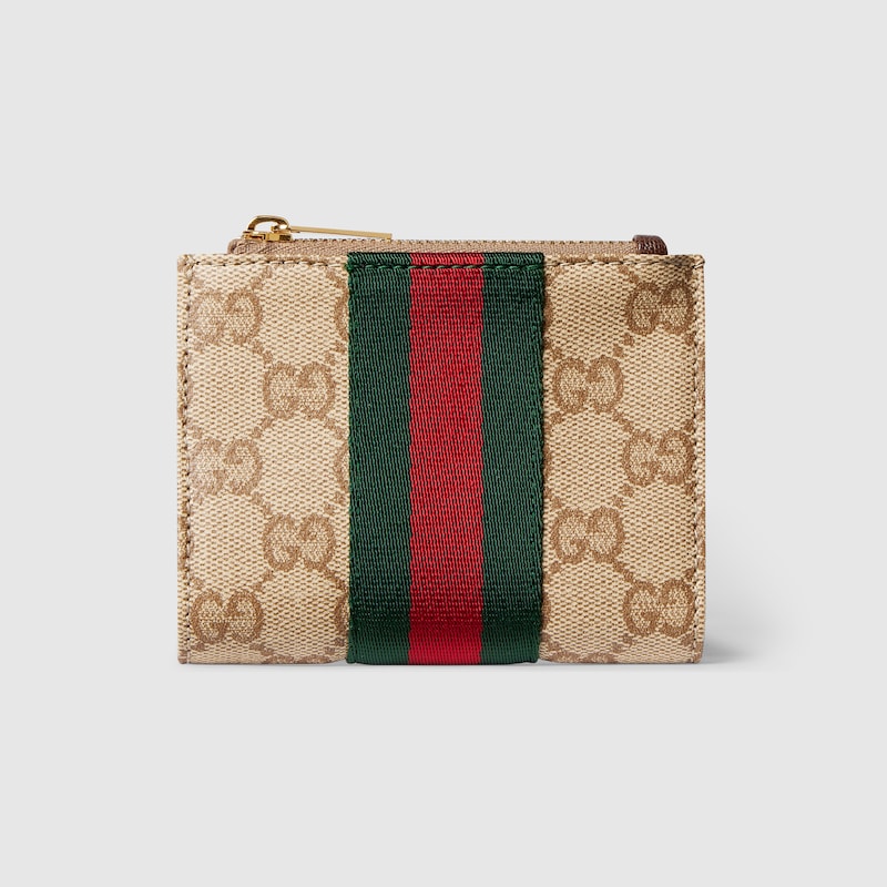 Gucci Small Wallet With Web In Multi