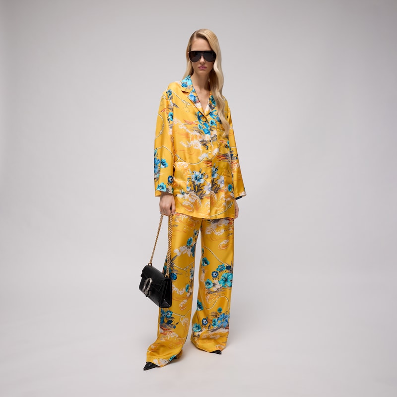 Gucci Printed Silk Twill Shirt | Thumbnail 2 Gucci Printed Silk Twill Shirt | Thumbnail 2
