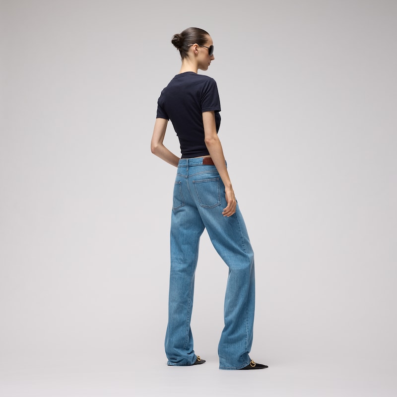 Gucci Bleached Washed Cotton Denim Pants | Thumbnail 3 Gucci Bleached Washed Cotton Denim Pants | Thumbnail 3