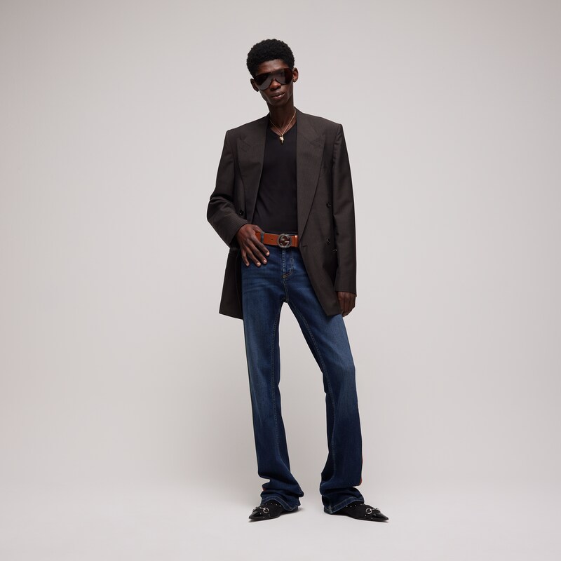 Gucci Wide Belt With Interlocking G Buckle | Thumbnail 2 Gucci Wide Belt With Interlocking G Buckle | Thumbnail 2