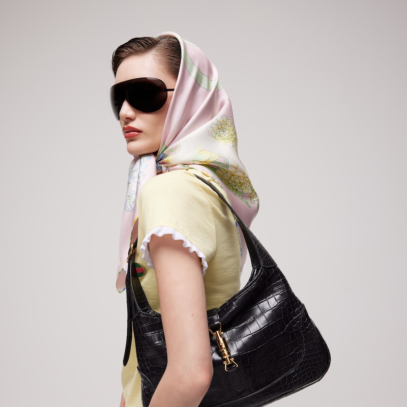 Gucci Printed Silk Twill Carré | Thumbnail 2 Gucci Printed Silk Twill Carré | Thumbnail 2