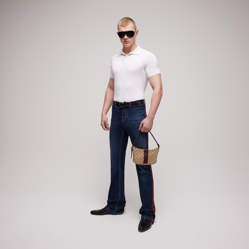 Gucci Silk Cotton Polo Shirt With Embroidery | Thumbnail 2 Gucci Silk Cotton Polo Shirt With Embroidery | Thumbnail 2