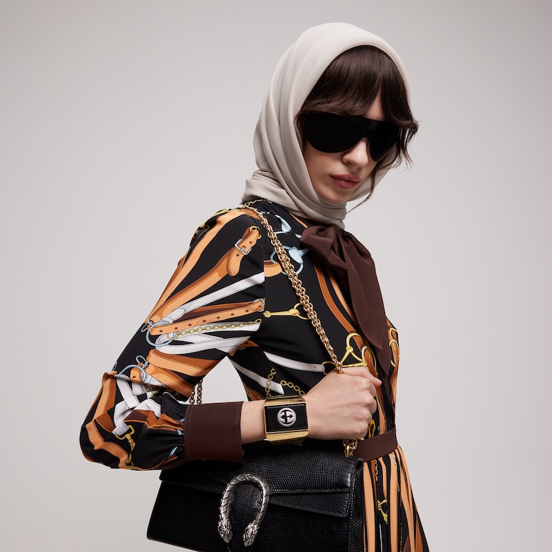 Gucci Lightweight Silk Jacquard Shawl | Thumbnail 2 Gucci Lightweight Silk Jacquard Shawl | Thumbnail 2