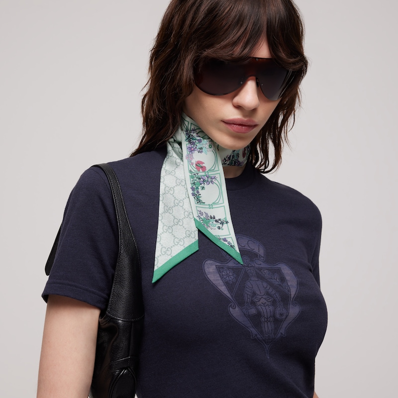 Gucci Printed Silk Twill Ribbon | Thumbnail 2 Gucci Printed Silk Twill Ribbon | Thumbnail 2