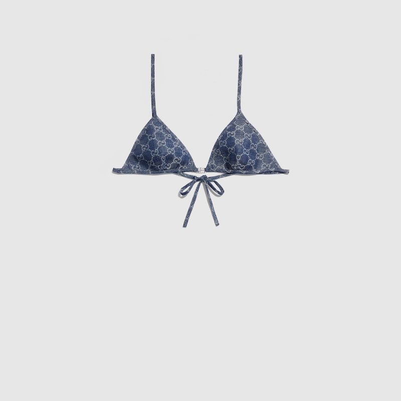 Gucci GG Light Cotton Denim Jacquard Top