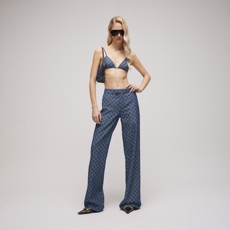 Gucci GG Light Cotton Denim Jacquard Top | Thumbnail 2 Gucci GG Light Cotton Denim Jacquard Top | Thumbnail 2