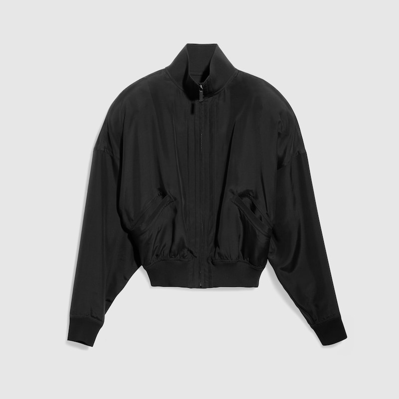 Silk Poplin Zip Jacket Silk Poplin Zip Jacket