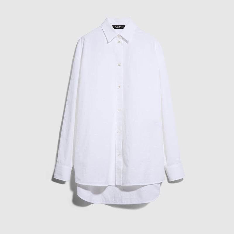 Gucci GG Cotton Poplin Damier Shirt