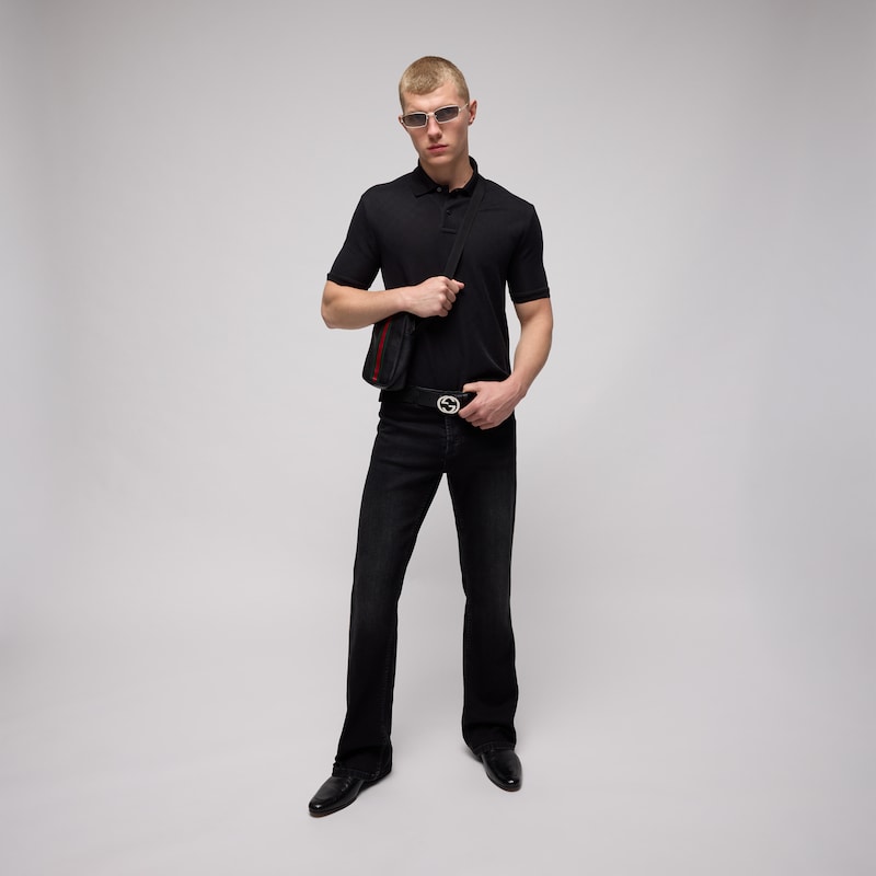 Gucci GG Technical Jersey Jacquard Polo Shirt | Thumbnail 2 Gucci GG Technical Jersey Jacquard Polo Shirt | Thumbnail 2