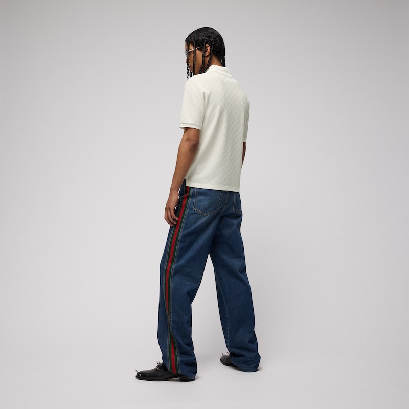 Gucci GG Technical Jersey Jacquard Polo Shirt | Thumbnail 3 Gucci GG Technical Jersey Jacquard Polo Shirt | Thumbnail 3