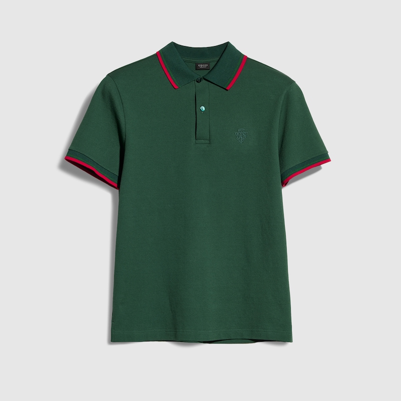 Gucci Cotton Piquet Polo Shirt With Embroidery