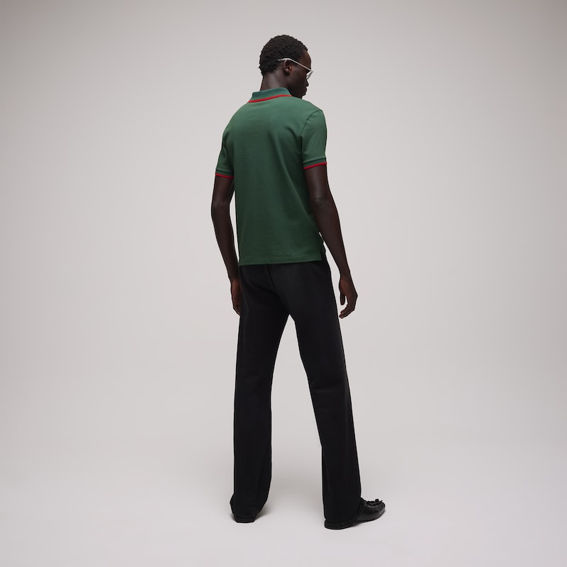 Gucci Cotton Piquet Polo Shirt With Embroidery | Thumbnail 3 Gucci Cotton Piquet Polo Shirt With Embroidery | Thumbnail 3