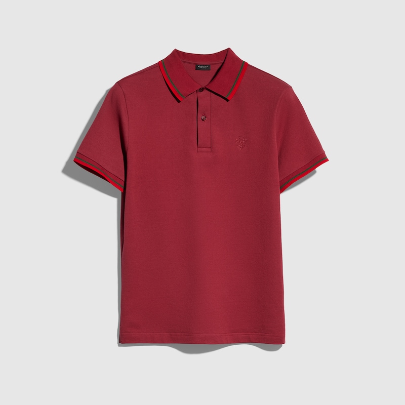 Gucci Cotton Piquet Polo Shirt With Embroidery