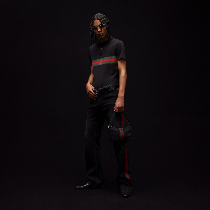Gucci Cotton Jersey Polo Shirt With Print | Thumbnail 2 Gucci Cotton Jersey Polo Shirt With Print | Thumbnail 2