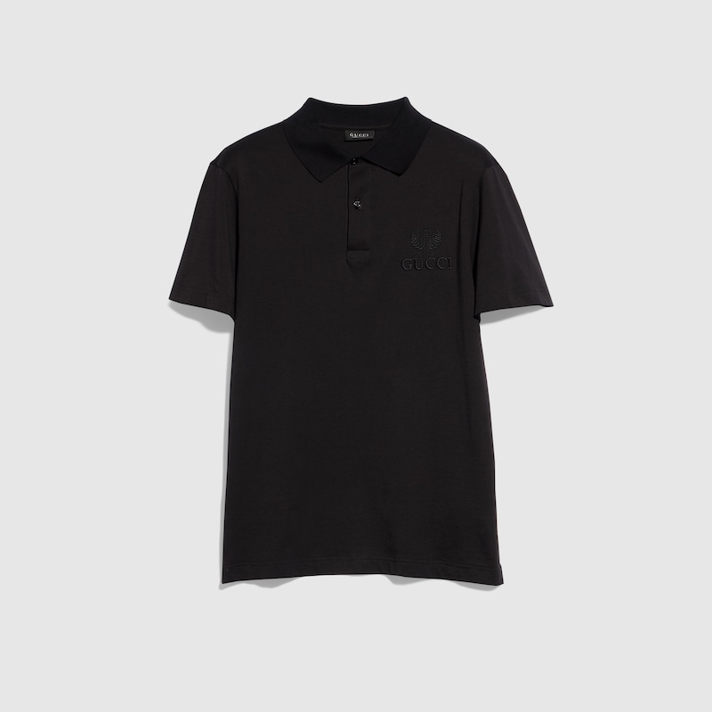 Gucci Cotton Jersey Polo Shirt With Embroidery