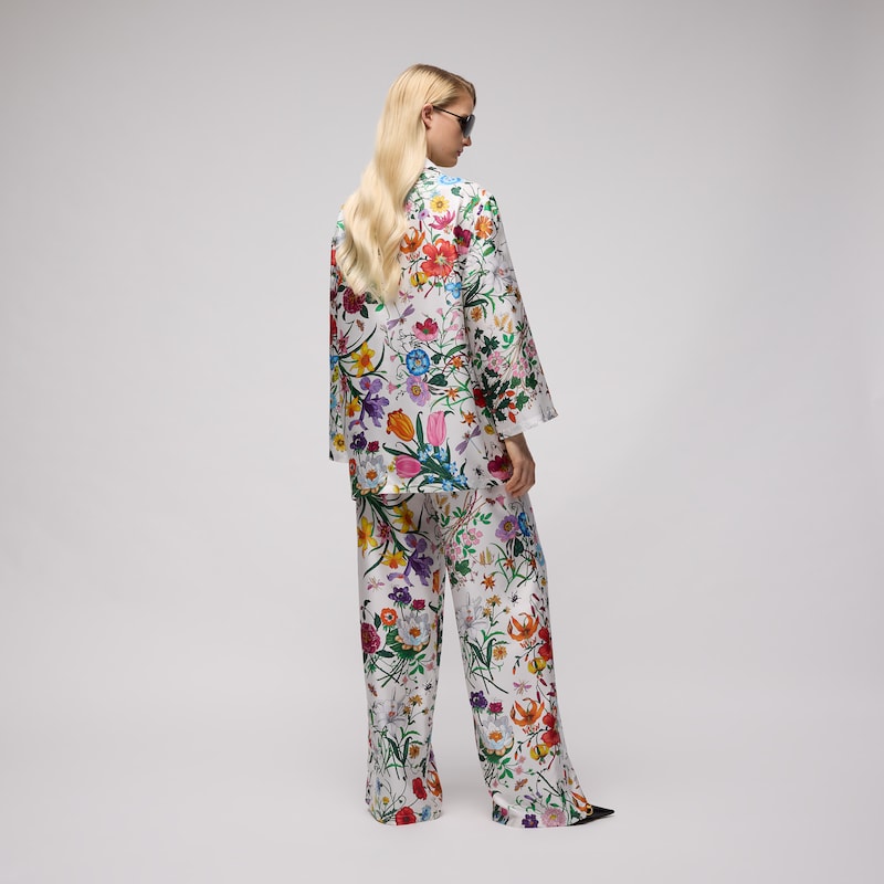Gucci Printed Silk Twill Pants | Thumbnail 3 Gucci Printed Silk Twill Pants | Thumbnail 3