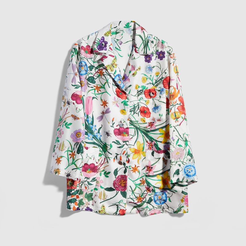 Printed Silk Twill Shirt Printed Silk Twill Shirt