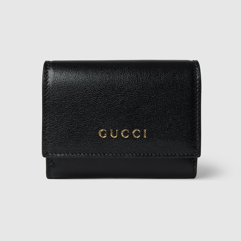 Gucci Bi-fold Card Case With Gucci Lettering