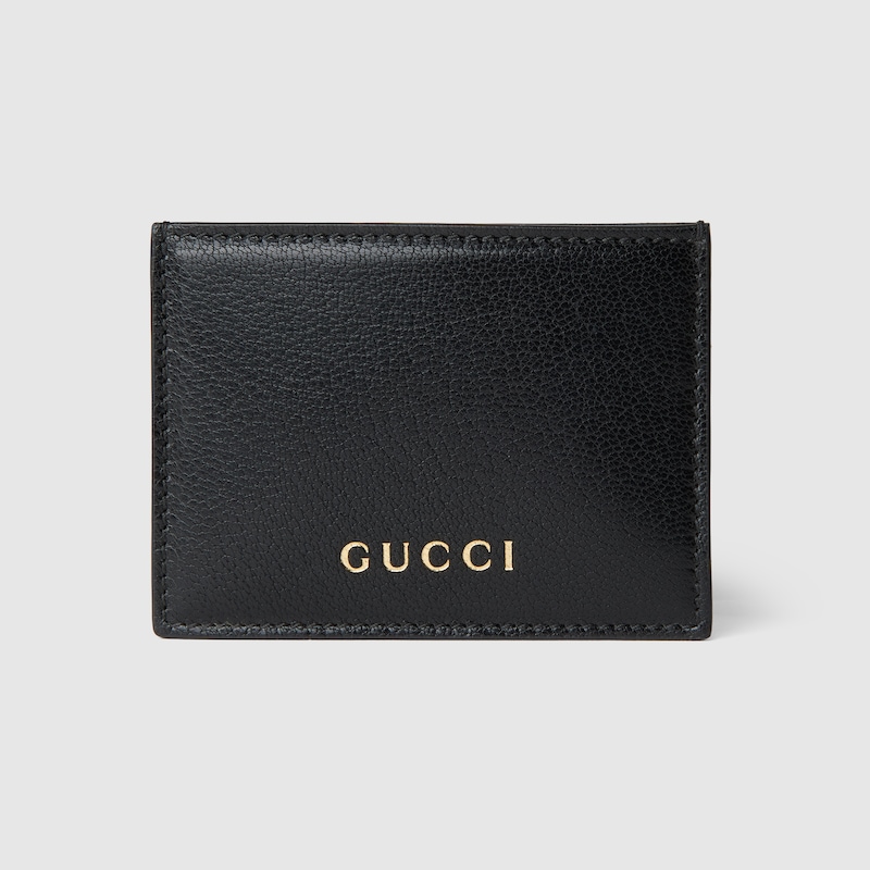 Card Case With Gucci Lettering