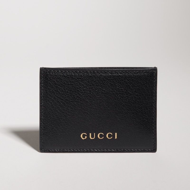 Gucci Card Case With Gucci Lettering | Thumbnail 3