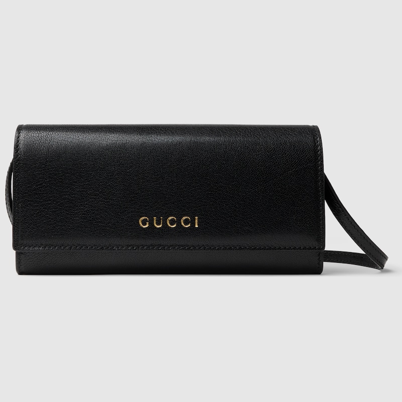 Gucci Wallet With Strap And Gucci Lettering