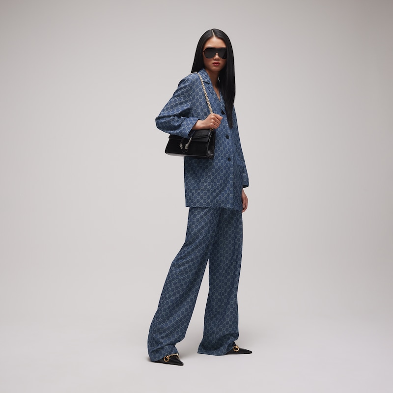 Gucci GG Cotton Denim Jacquard Jacket | Thumbnail 2 Gucci GG Cotton Denim Jacquard Jacket | Thumbnail 2
