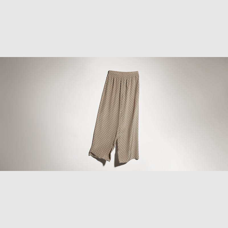 Gucci Printed Silk Leisure Pants | Thumbnail 3 Gucci Printed Silk Leisure Pants | Thumbnail 3