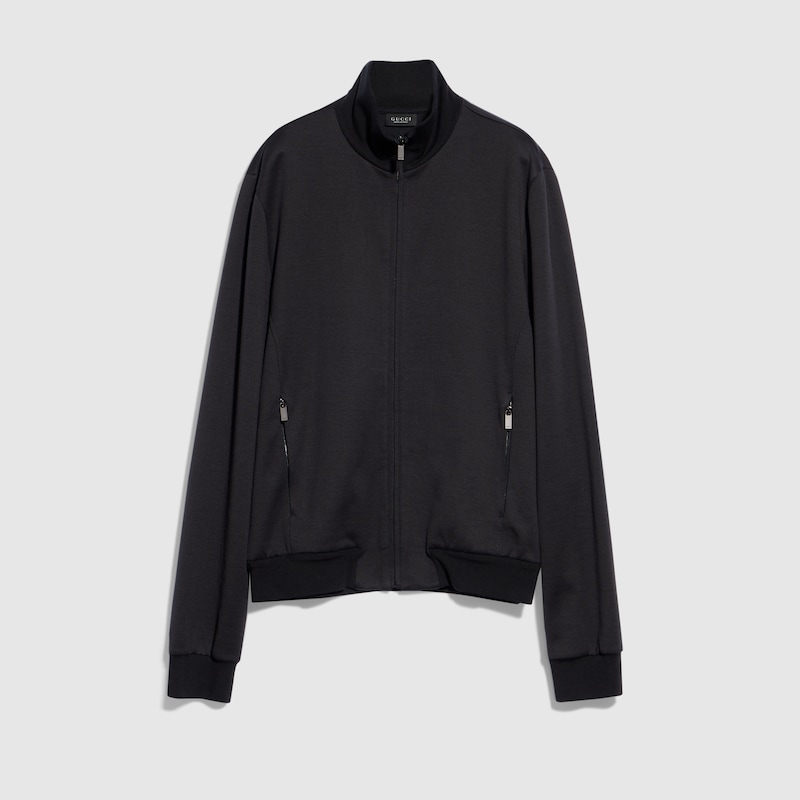 Silk Cotton Jersey Zip Jacket Silk Cotton Jersey Zip Jacket
