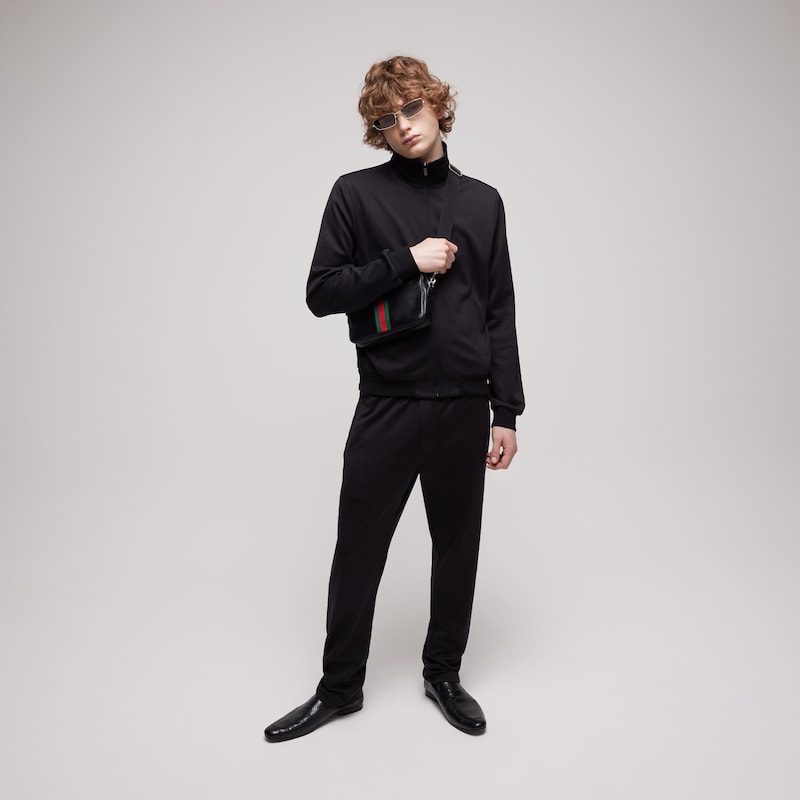 Gucci Silk Cotton Jersey Zip Jacket | Thumbnail 2 Gucci Silk Cotton Jersey Zip Jacket | Thumbnail 2
