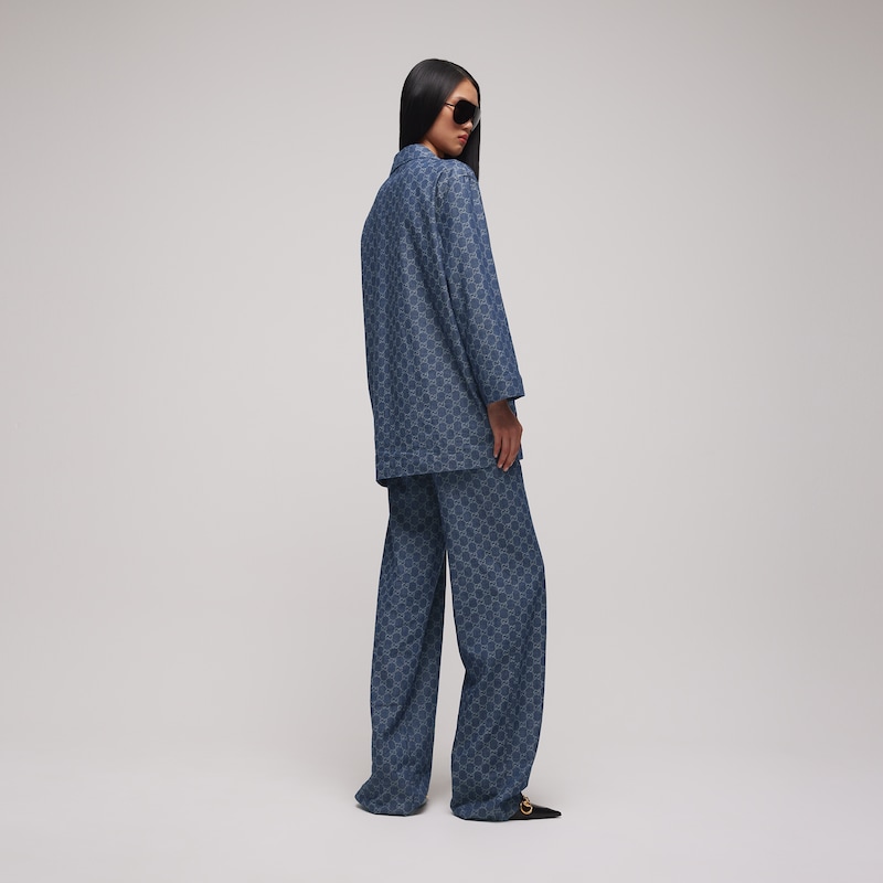 Gucci GG Cotton Denim Jacquard Jacket | Thumbnail 3 Gucci GG Cotton Denim Jacquard Jacket | Thumbnail 3