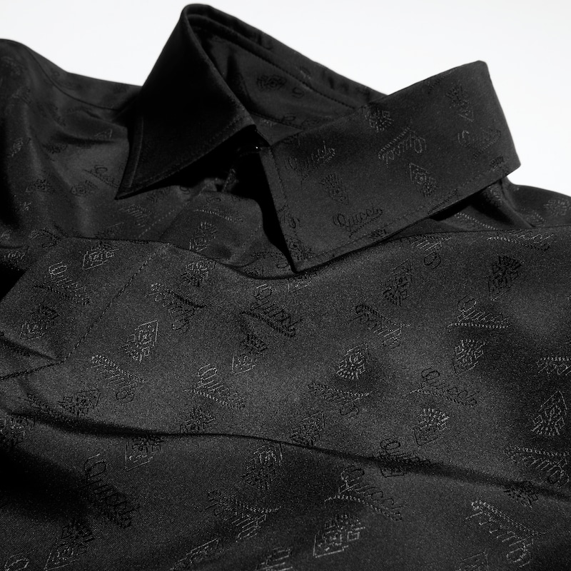 Gucci Silk Habotai Shirt With Jacquard Detail | Thumbnail 3