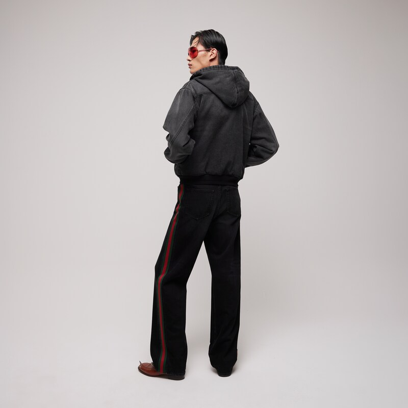Gucci Reversible Cotton Denim Zip Jacket | Thumbnail 3 Gucci Reversible Cotton Denim Zip Jacket | Thumbnail 3